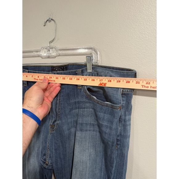 Vtg Lucky Brand 361 Straight Jeans Men's 42x34 Blue Denim Medium Wash 5-Pockets - Picture 8 of 10